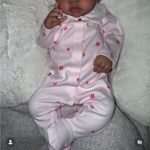 Pink Floral Kids One Piece pajama jacadi